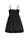 Likely Serefina Mixed Media Bubble Minidress In Black
