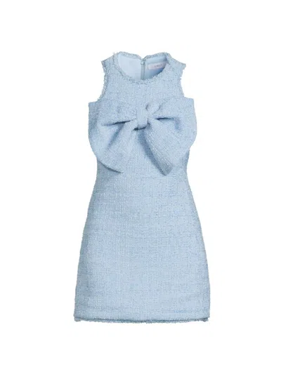 Likely Women's Lucas Tweed Bow Minidress In Blue