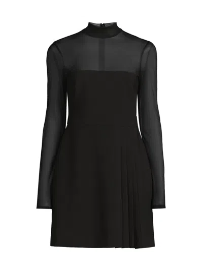 Likely Women's Lulani Sheer Pleated Minidress In Black