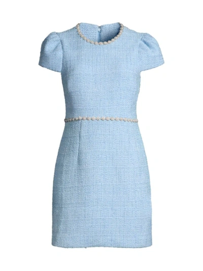 Likely Women's Morley Tweed Pearl-embellished Minidress In Blue Bell