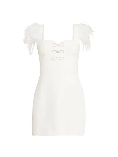 Likely Women's Rizzo Embellished Sweetheart Minidress In White