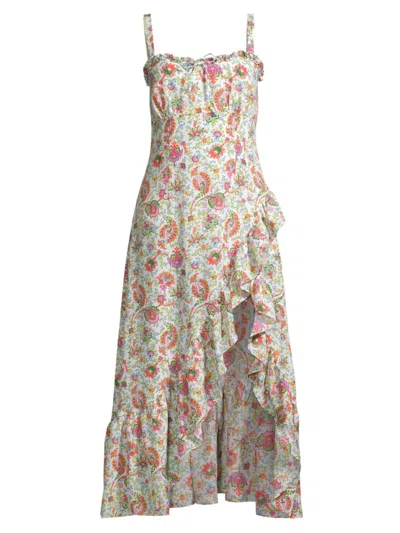 Likely Women's Sila Floral Midi-dress In Ivory Multi