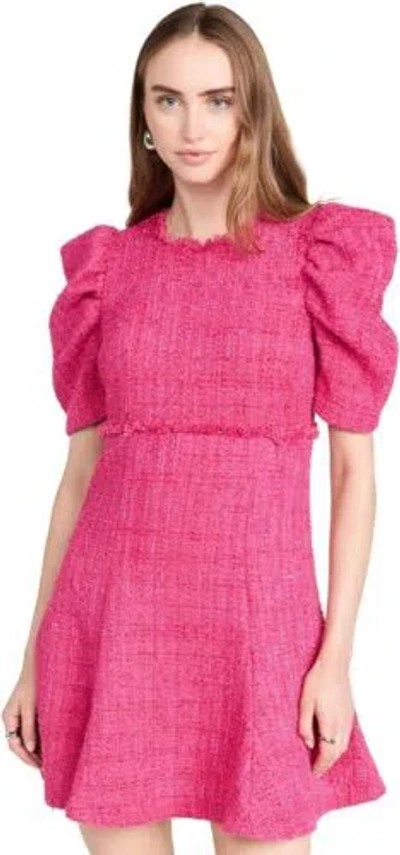 Pre-owned Likely Women's Tweed Alia Dress In Fuschia