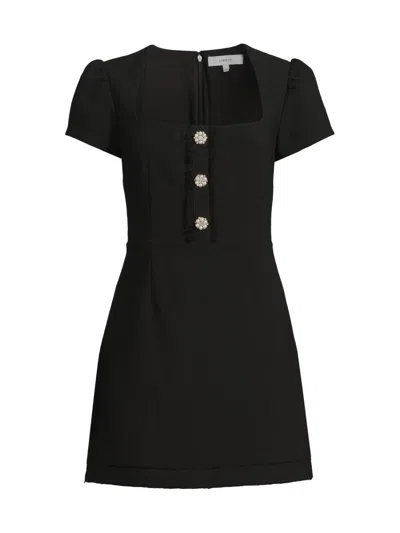 Likely Women's Westy Imitation Pearl & Crystal-embellished Minidress In Black