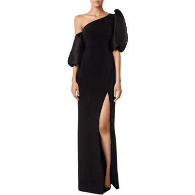 Likely Womens Asymmetric Polyester Evening Dress