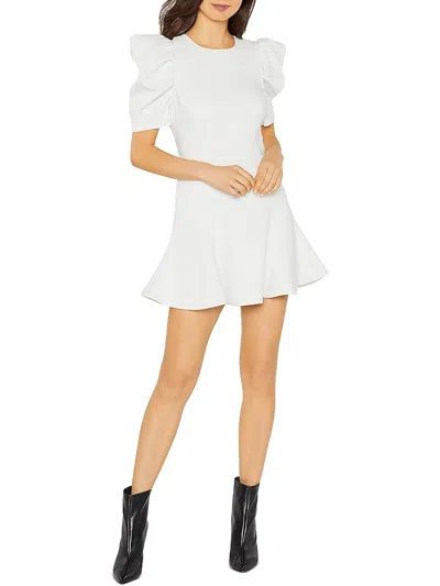 Likely Womens Ruched Mini Cocktail Dress In White
