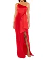 LIKELY YARA ONE SHOULDER GOWN IN SCARLET