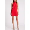 Likely Yelena Rosette Detail Cocktail Minidress In Scarlet