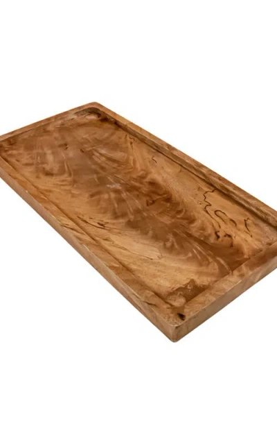 Likha Acacia Rectangular Serving Tray In Brown