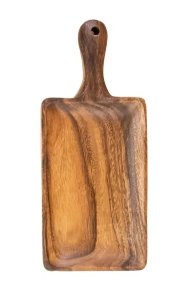 Likha Acacia Serving Tray With Handle In Brown