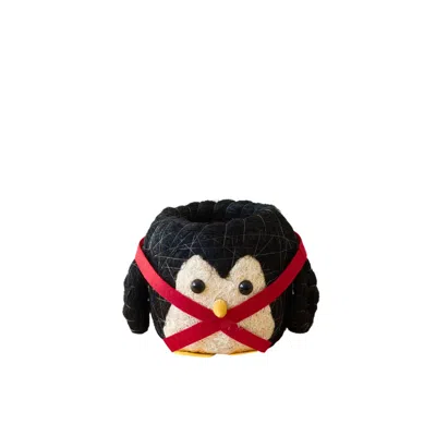 Likha Black / White Penguin Planter - Coco Coir Pot In Multi