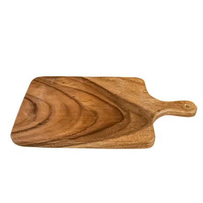 Likha Brown Acacia Rectangle Cutting Board With Handle