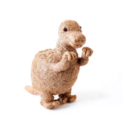 Likha Brown Coco Coir Animal Planter - T-rex