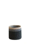 Likha Cylinder Mini Tabletop Basket In Black