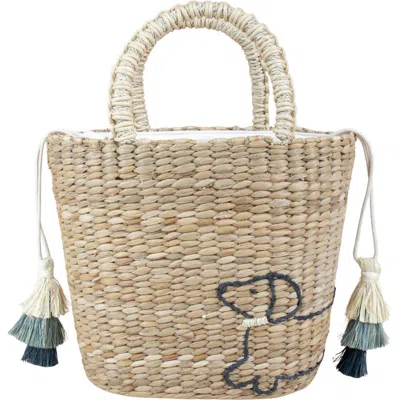 Likha Dachshund Embroidered Tote Bag In Brown