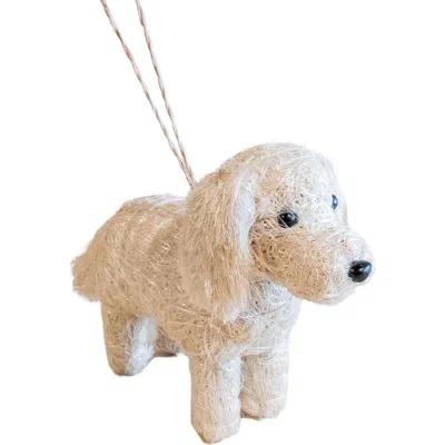 Likha Labrador Handwoven Ornament In White