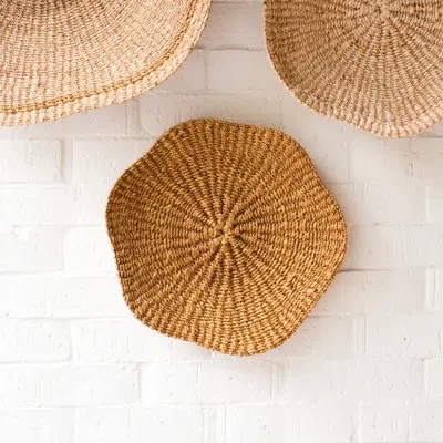 Likha Medium Scallop Wall Basket In Brown