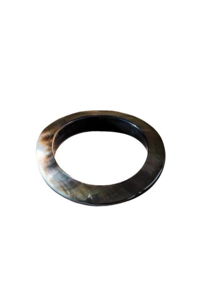 Likha Mother-of-pearl Bangle Bracelet In Brown
