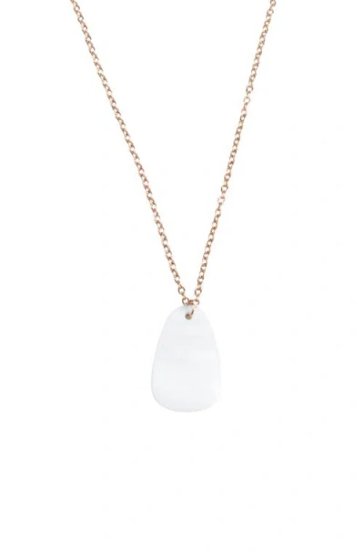 Likha Mother-of-pearl Trapezoid Pendant Necklace In Gold