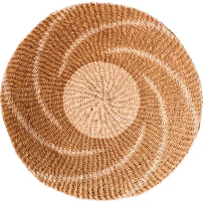 Likha Natural & Brown Round Wall Basket