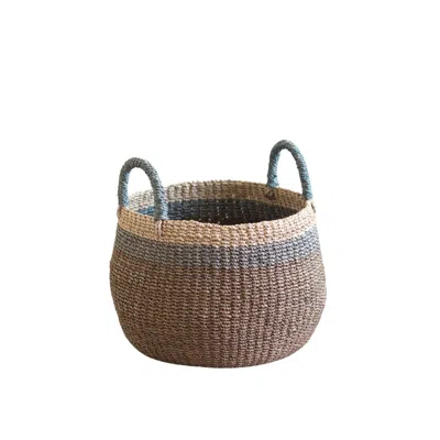 Likha Neutrals Brown Tabletop Bulge Basket With Handle - Catch-all Basket