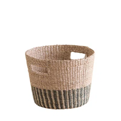 Likha Neutrals Grey + Natural Tapered Basket - Storage Baskets In Gray