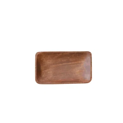 Likha Neutrals Set Of Four, Acacia Wood Rectangle Dish - Trinket Tray