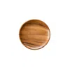 Likha Neutrals Set Of Two, Acacia Round Eight Inch Wood Plate - Appetizer Plate