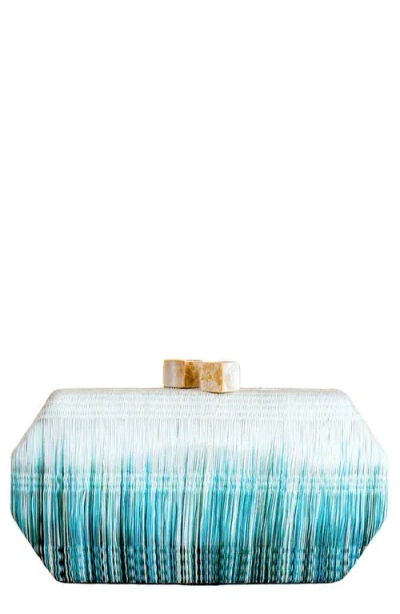 Likha Ombré Octagon Clutch In Blue