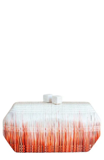 Likha Ombré Octagon Clutch In Orange