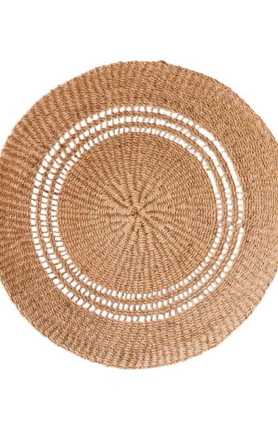 Likha Open Weave Wall Basket In Brown