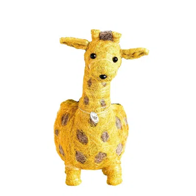 Likha Orange Coco Coir Animal Planter Giraffe