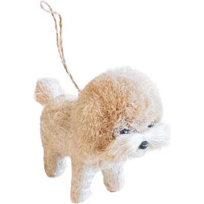 Likha Poodle Handwoven Ornament In Neutral