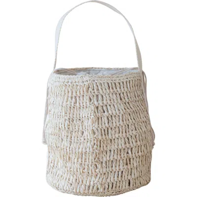 Likha Raffia Bucket Bag In Pink