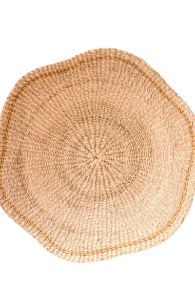 Likha Scallop Edge Wall Basket In Brown