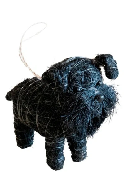 Likha Schnauzer Handwoven Ornament In Black