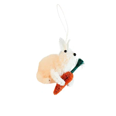 Likha Set Of Three Bunny Ornament, White - Natural Ornaments