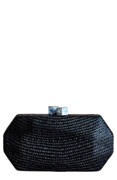 Likha Solid Octagon Clutch In Black