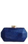 Likha Solid Octagon Clutch In Blue