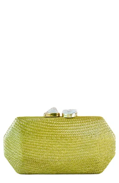 Likha Solid Octagon Clutch In Green