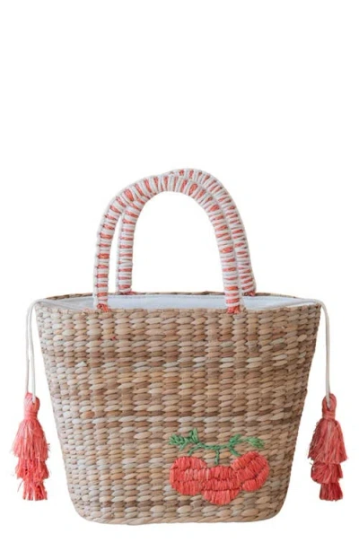 Likha Tomato Embroidered Tote Bag In Purple