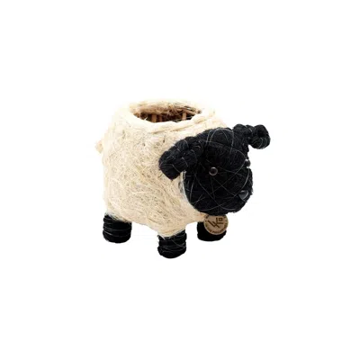 Likha White Coco Coir Animal Planter - Baby Sheep