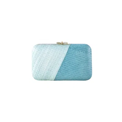 Likha Women's Blue / White Powder Blue Kimono Clutch Purse In Multi