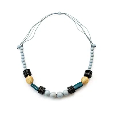 Likha Women's Bombon Statement Necklace, Grey In Gray