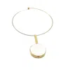 Likha Women's Gold Choker Capiz Pendula In Gold