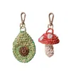 Likha Women's Green / Neutrals / Red Avocado + Mushroom Bag Charms - Earthy & Edgy, Bundle Of Two