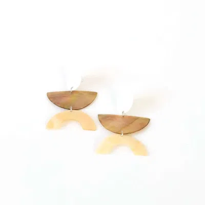 Likha Women's Light Tricolor Long Geometric Earrings - Dangle Earrings In Gold