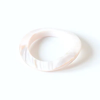 Likha Women's Mother-of-pearl Bangle Pearl White In Metallic