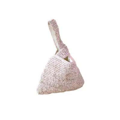 Likha Women's Neutrals Dusty Rose Crochet Knot Bag