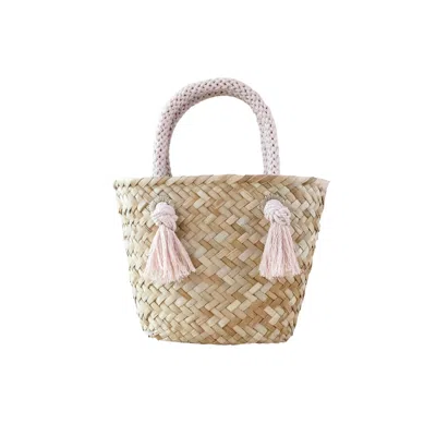 Likha Women's Pink Dusty Rose Small Classic Tote Bag With Braided Handles In Neutral